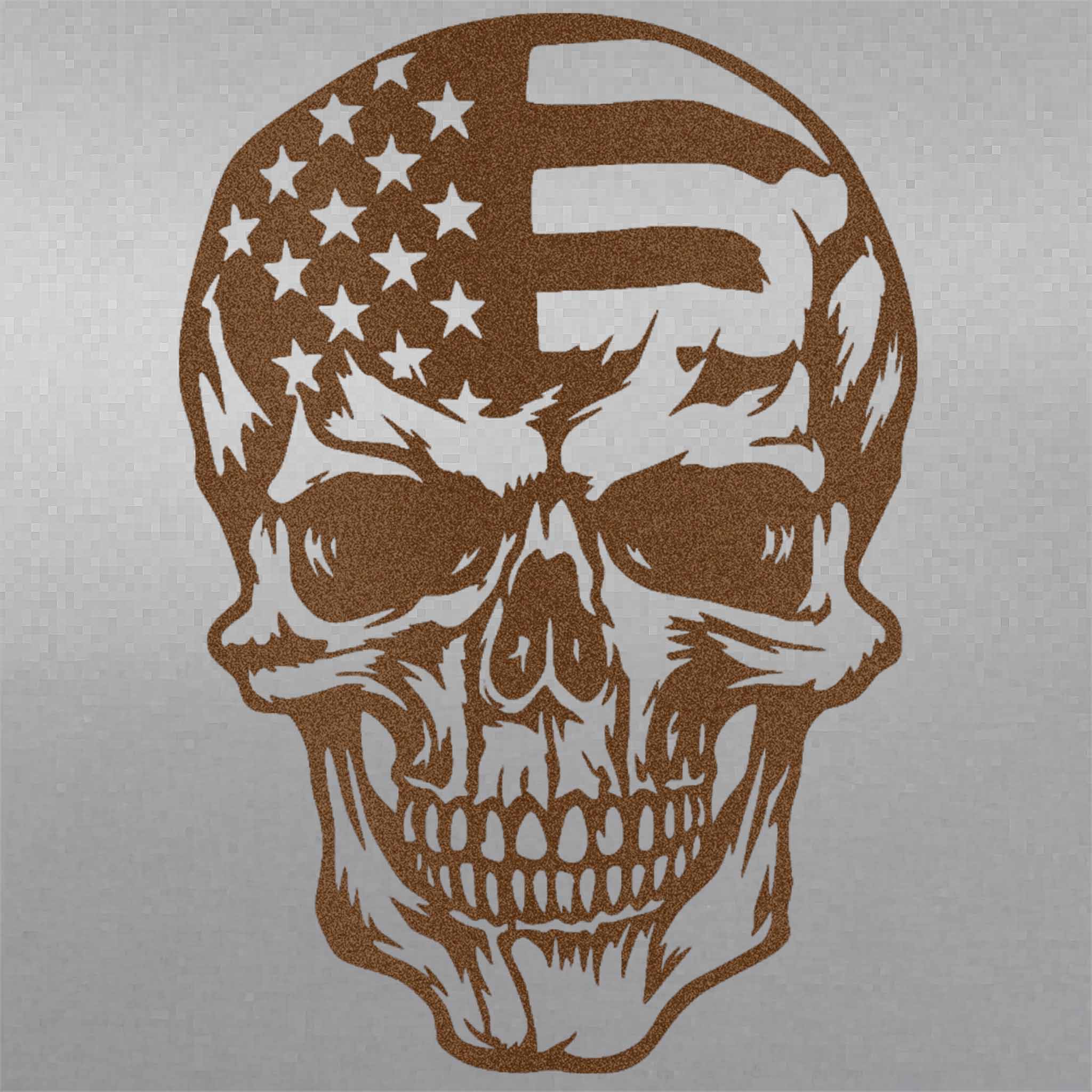 Patriotic Skull Steel Metal Wall Decor - Throttle Society